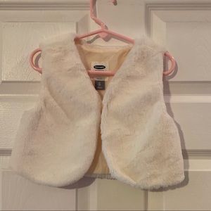 Old Navy lined fur vest.